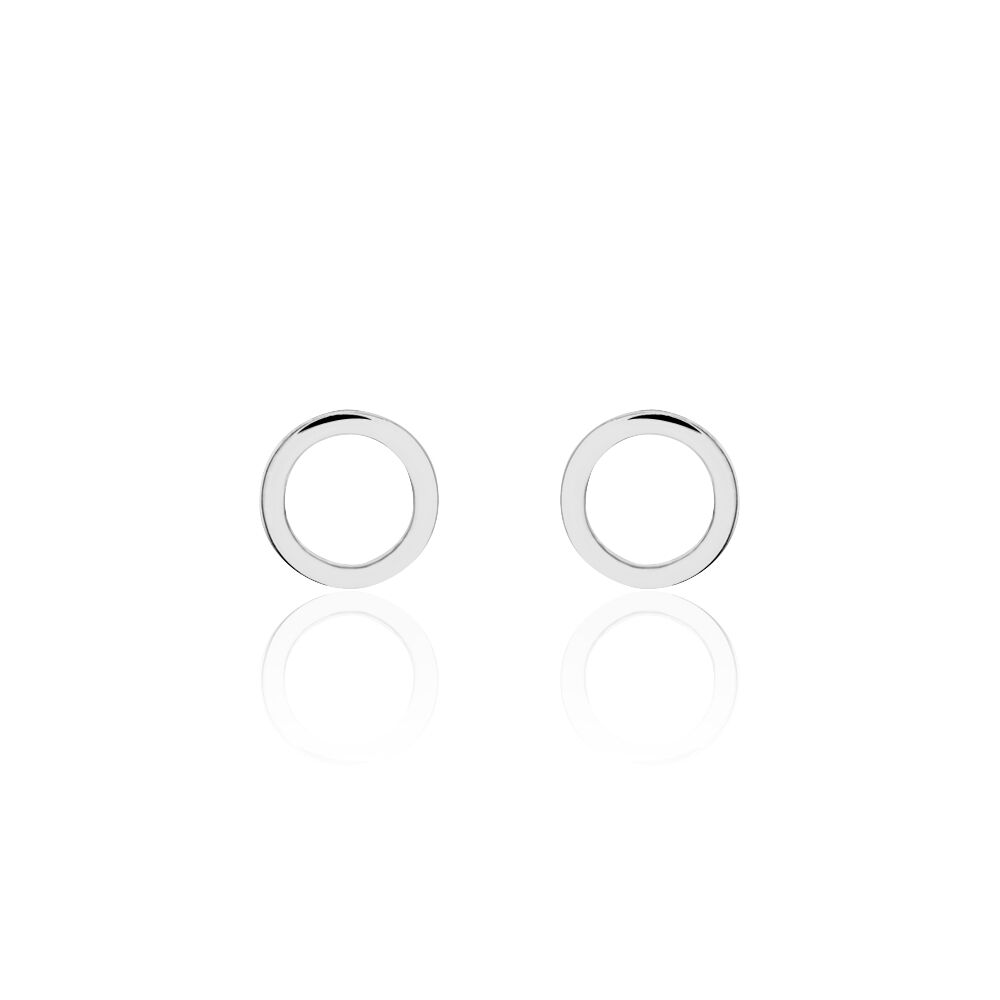 Boucles D'oreilles Puces Daniela Argent Blanc - Puces Femme | Marc Orian