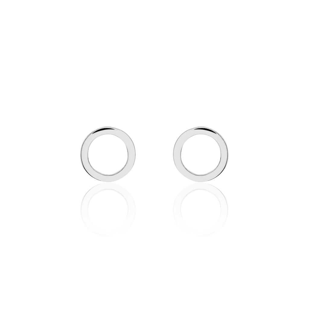 Boucles D'oreilles Puces Daniela Argent Blanc - Puces Femme | Marc Orian