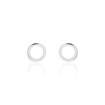 Boucles D'oreilles Puces Daniela Argent Blanc - Puces Femme | Marc Orian
