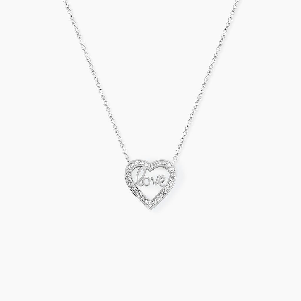 Collier Elansa Argent Blanc Oxyde De Zirconium - Colliers avec pierres Femme | Marc Orian