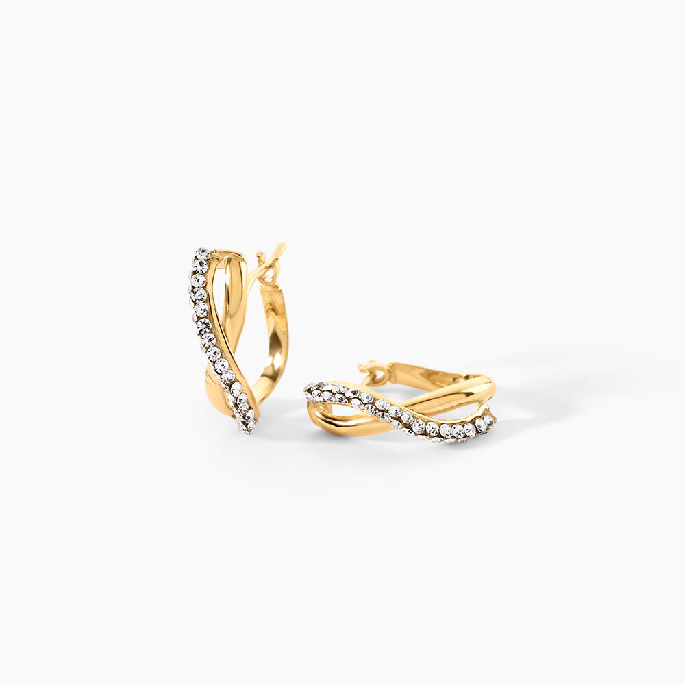 Cr&eacute;oles Ursella Or Jaune Strass - Cr&eacute;oles Femme | Marc Orian