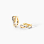 Cr&eacute;oles Ursella Or Jaune Strass - Cr&eacute;oles Femme | Marc Orian