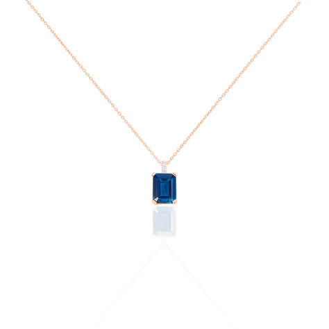 Collier Noee Or Rose Topaze Et Oxyde De Zirconium - Colliers avec pierres Femme | Marc Orian