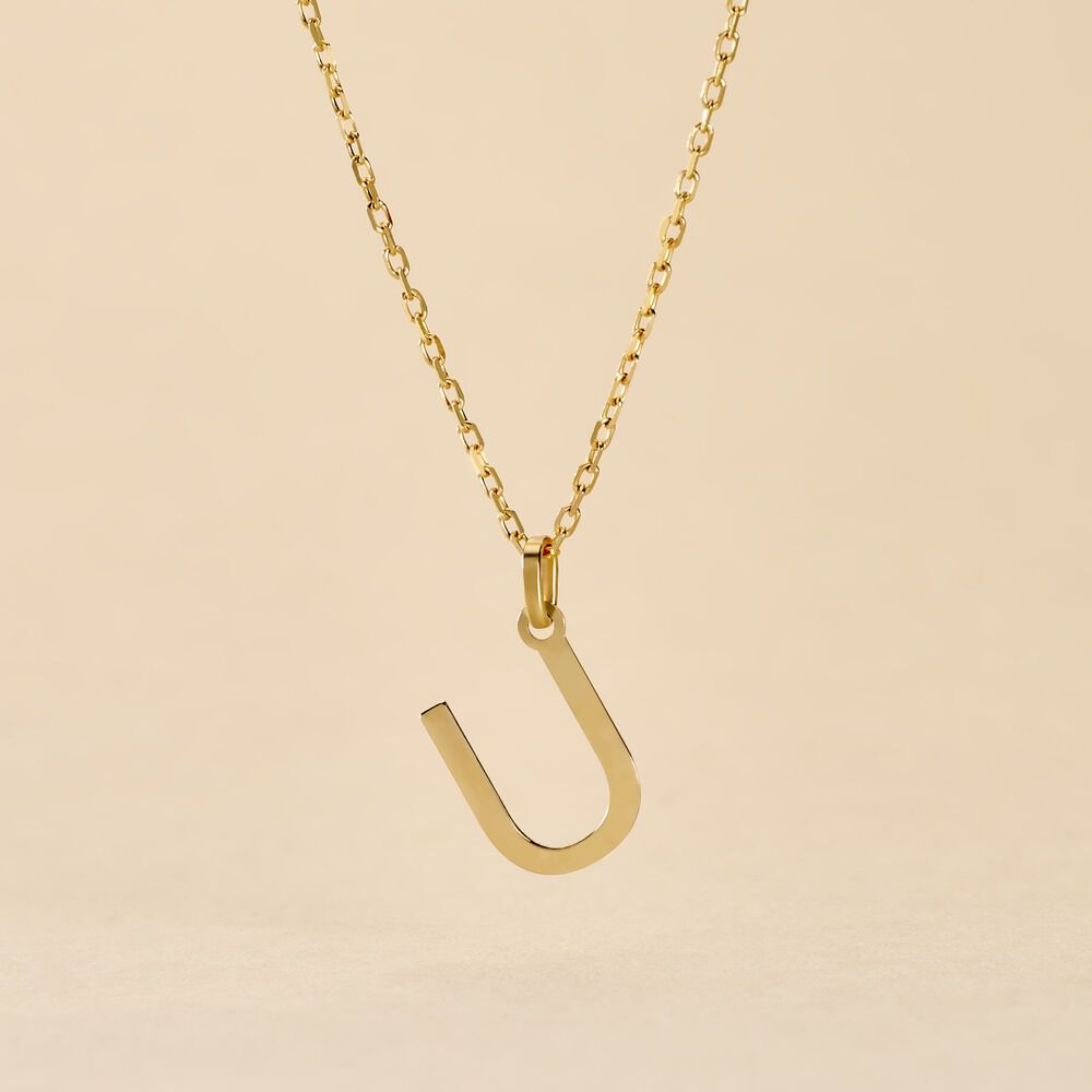 Pendentif Ionia Lettre Or Jaune - Pendentifs Famille | Marc Orian