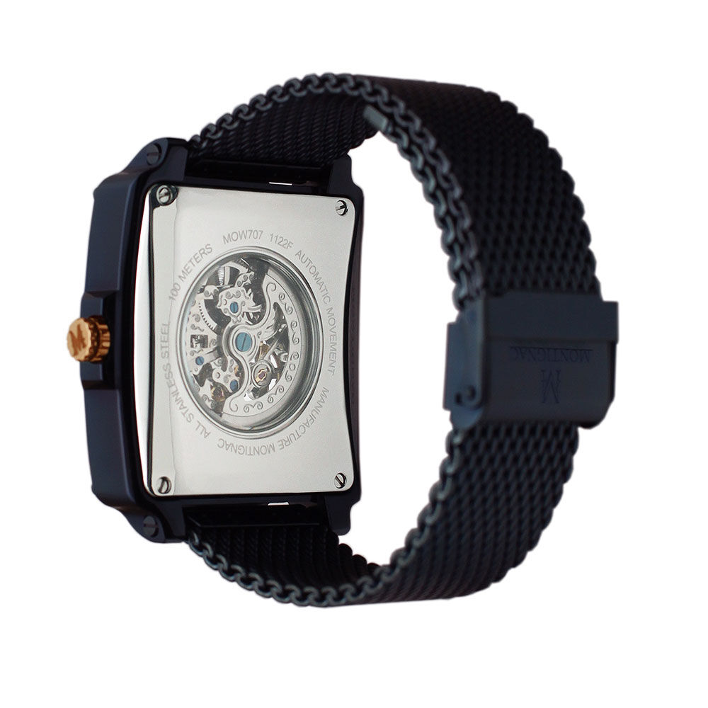 Montre Montignac Square Automatique Bleu - Montres automatiques Homme | Marc Orian