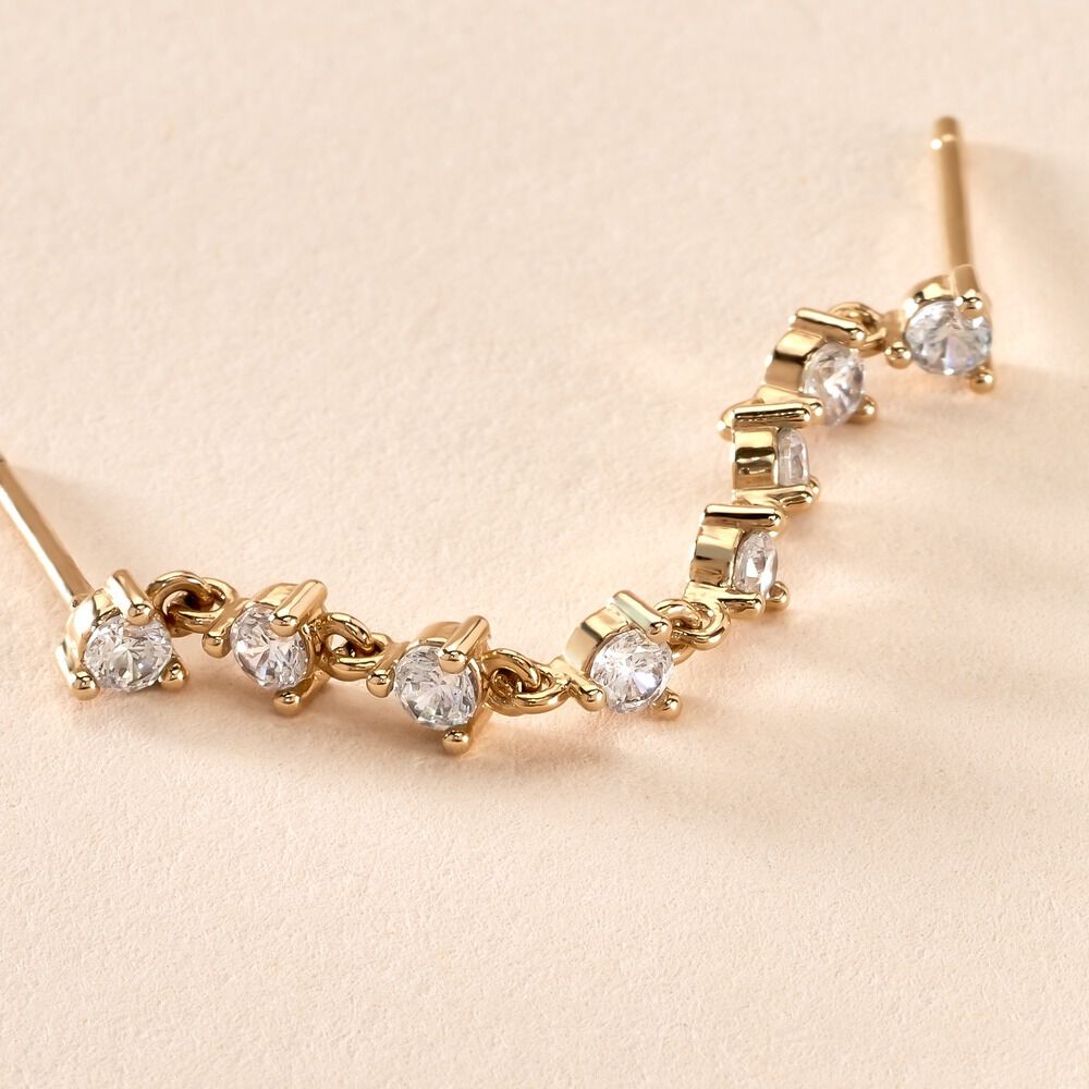 Bijou D'oreille Unitaire Odell Plaqué Or Jaune Oxyde De Zirconium - Piercings d'oreilles Femme | Marc Orian