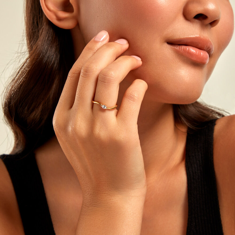Bague Audeline Plaqu&eacute; Or Jaune Oxyde De Zirconium - Bijoux fantaisie Femme | Marc Orian