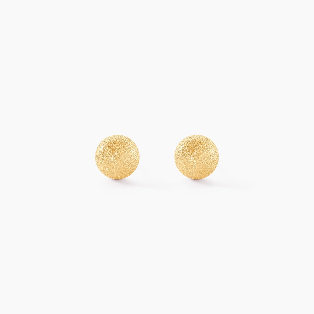 Boucles D'oreilles Puces Fidelia Boule Sablee Or Jaune - Puces Femme | Marc Orian