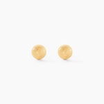 Boucles D'oreilles Puces Fidelia Boule Sablee Or Jaune - Puces Femme | Marc Orian