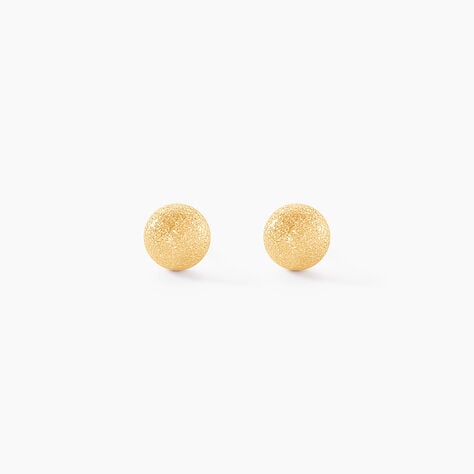 Boucles D'oreilles Puces Fidelia Boule Sablee Or Jaune - Puces Femme | Marc Orian