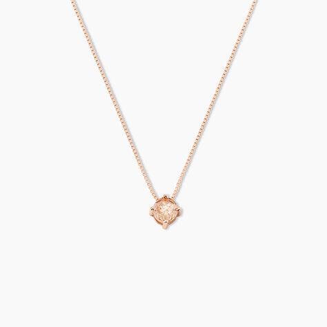 Collier Solitaire Argent Rose Rio Santa Teresa Oxyde De Zirconium - Colliers solitaires Femme | Marc Orian