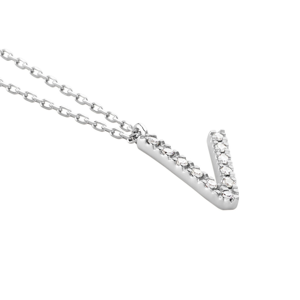 Collier Oran Or Blanc Diamant - Colliers avec pierres Femme | Marc Orian