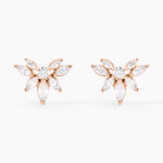 Boucles D'oreilles Puces Davena Argent Rose Oxyde De Zirconium - Puces Femme | Marc Orian