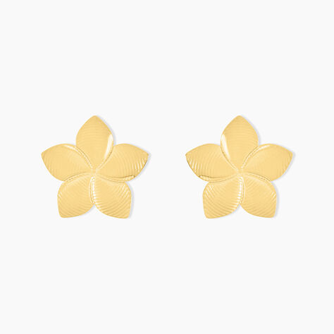 Boucles D'oreilles Puces Maora Acier Jaune - Nouveautés Femme | Marc Orian