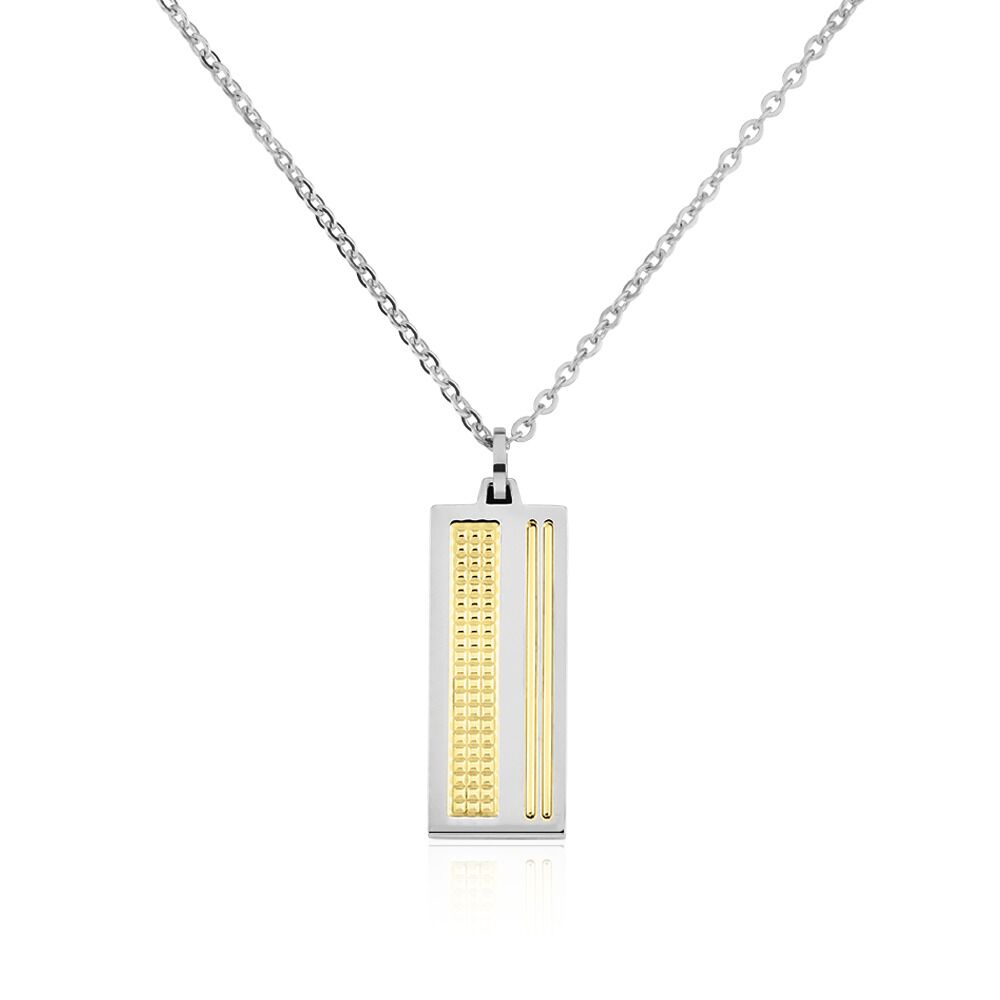 Collier Acier Blanc Et Plaqué Or Apollo - Colliers Homme | Marc Orian