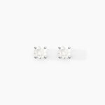 Boucles D'oreilles Puces Aphrodite Or Blanc Diamant - Puces Famille | Marc Orian