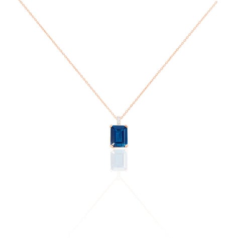 Collier Noee Or Rose Topaze Et Oxyde De Zirconium - Colliers avec pierres Femme | Marc Orian