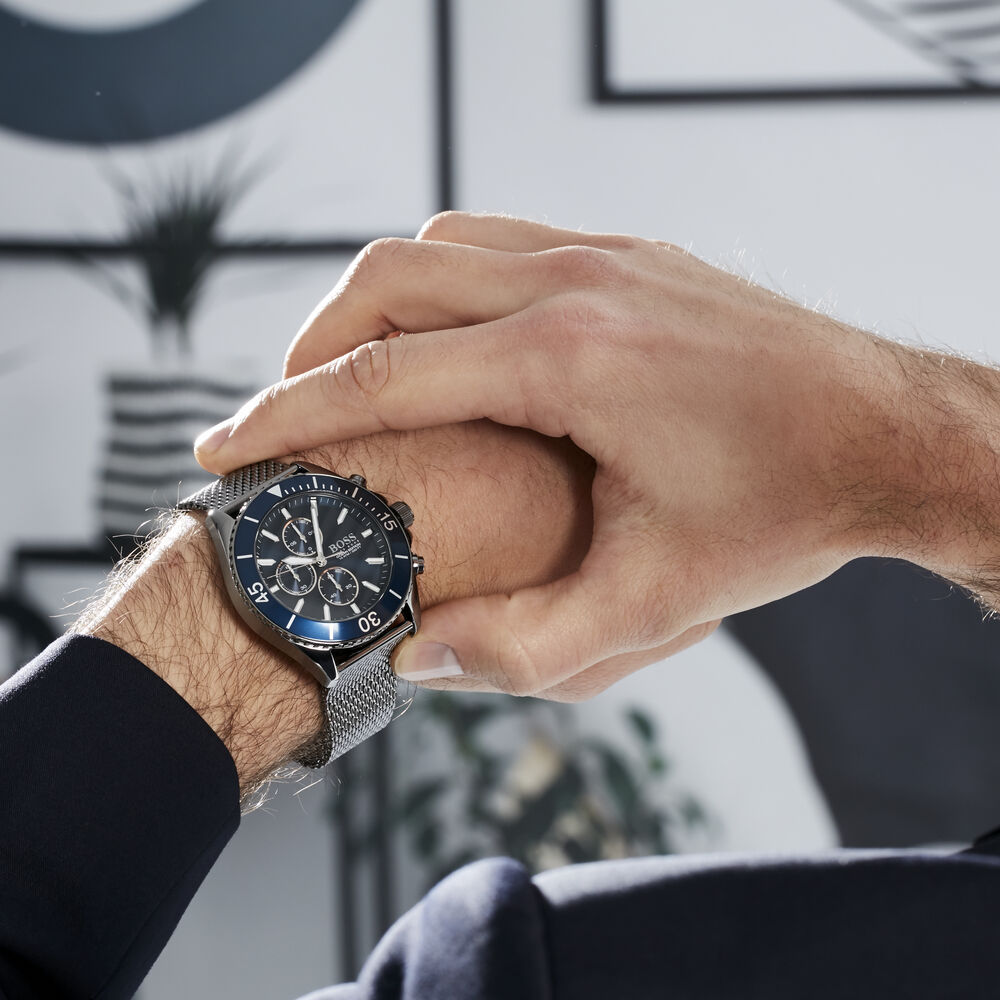 Montre Boss Ocean Edition Bleu - HIMHG1B1130 • Marc Orian | Bijouterie en  ligne