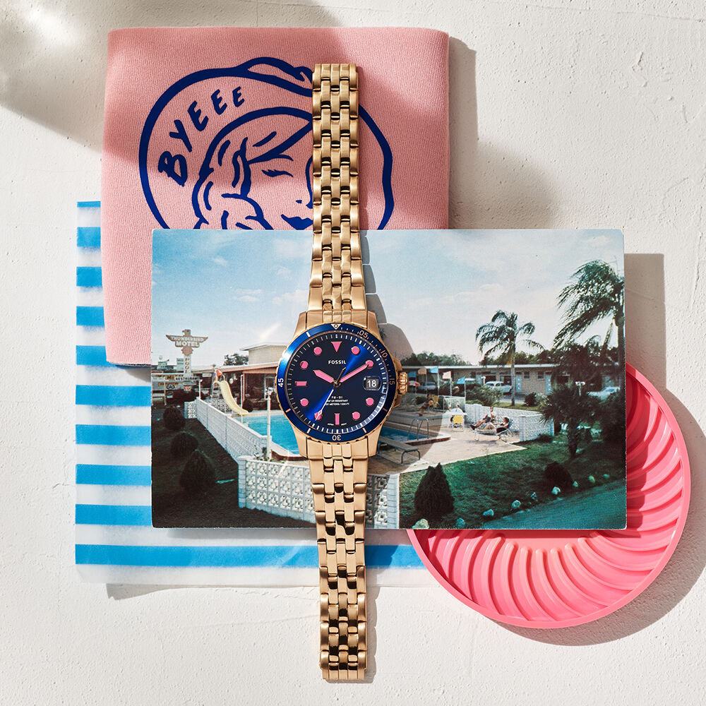 Montre Fossil Fb 01- Bleu - Montres &eacute;tanches  | Marc Orian