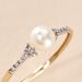 Bague Lonny Or Jaune Perle De Culture Et Oxyde De Zirconium