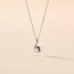 Collier Vrille Accompagnee Or Blanc Diamant - Colliers avec pierres Femme | Marc Orian