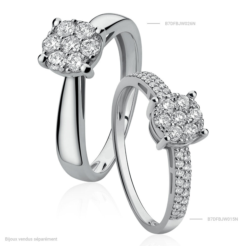 Bague Solitaire Charlene Or Blanc Diamant Synthetique - Parures de mariage Femme | Marc Orian
