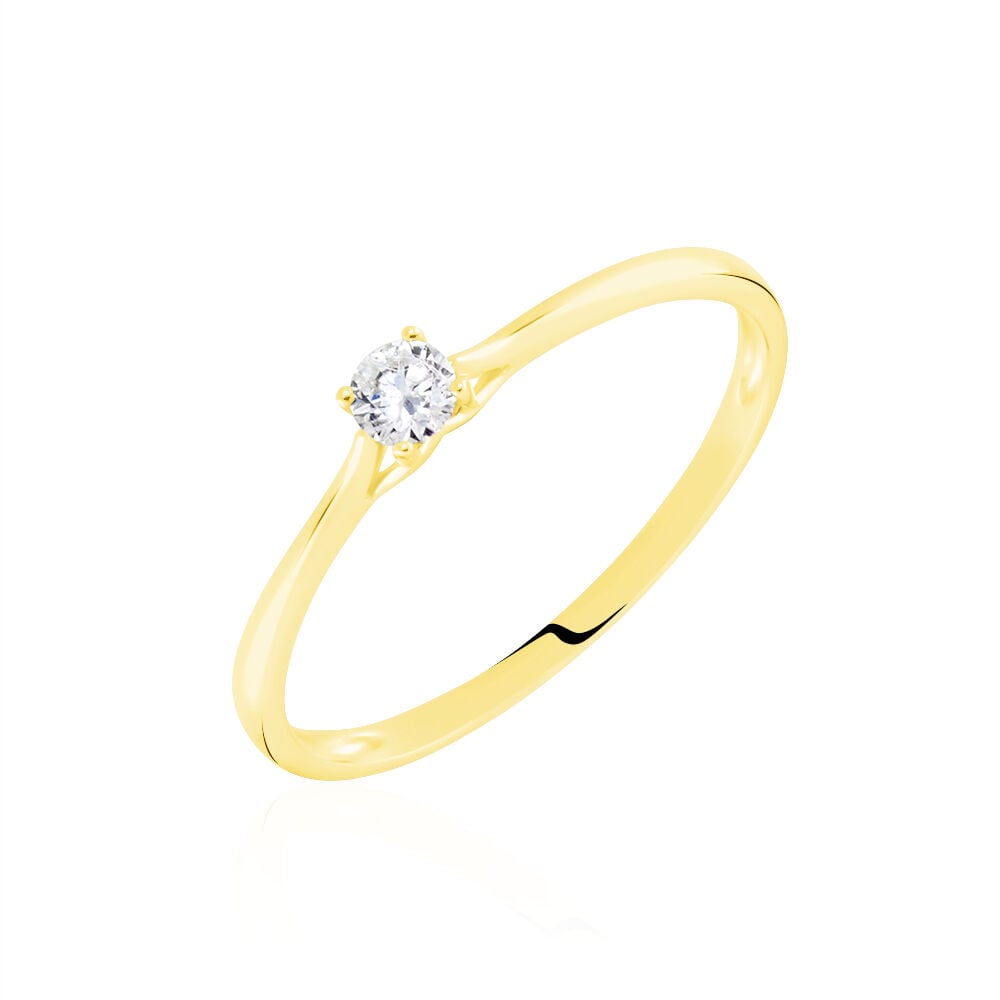 Bague Solitaire Solenia Or Jaune Diamant - Solitaires Femme | Marc Orian
