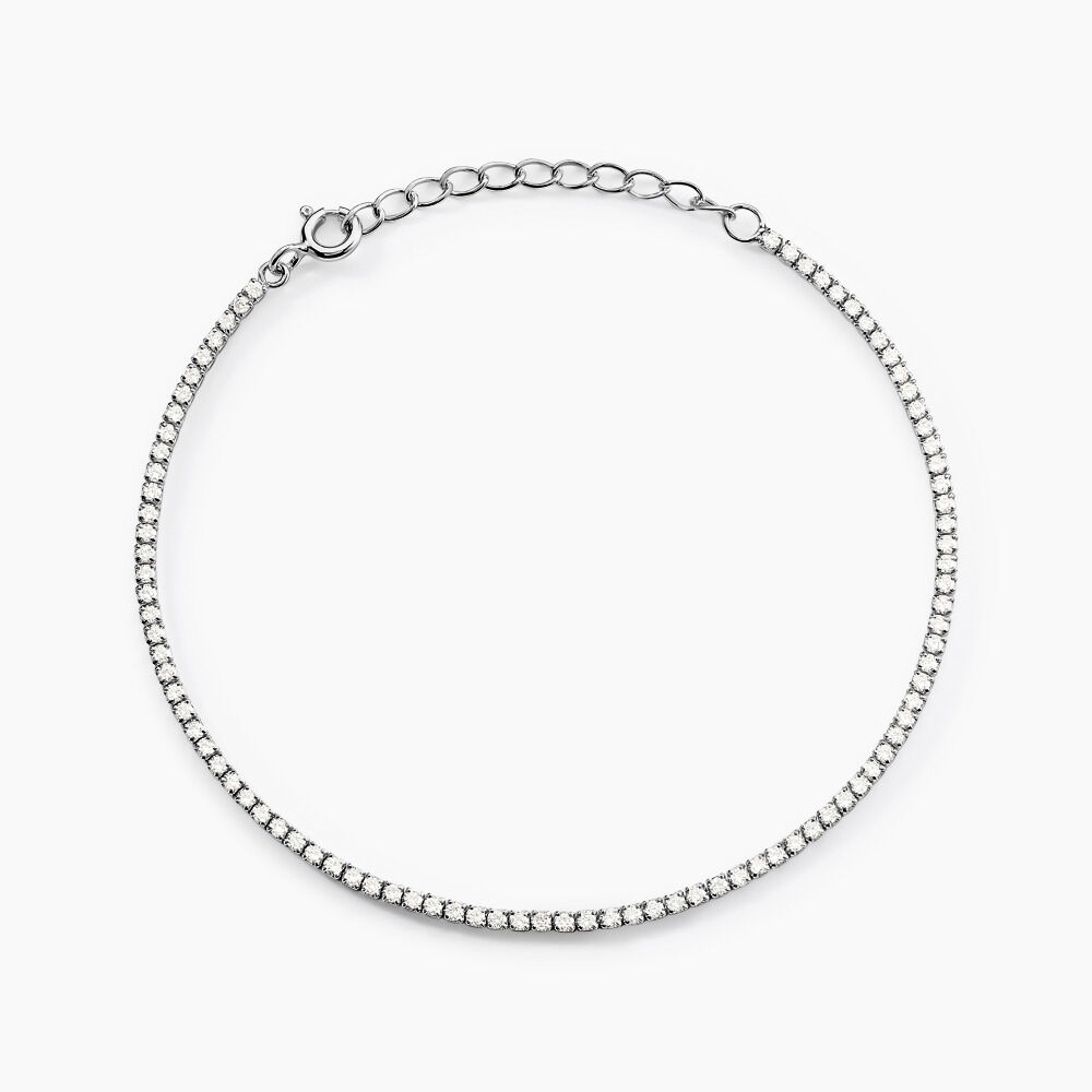 Bracelet Lou-anne Argent Blanc Oxyde De Zirconium - Bracelets chaînes Femme | Marc Orian