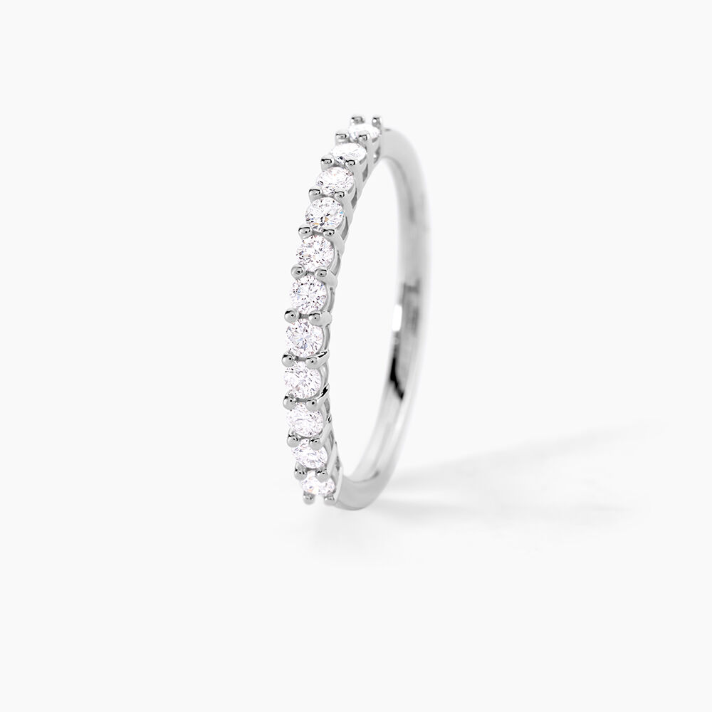 Alliance 1090 Or Blanc Diamant - Alliances duo Femme | Marc Orian