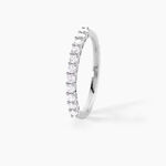 Alliance 1090 Or Blanc Diamant - Alliances duo Femme | Marc Orian