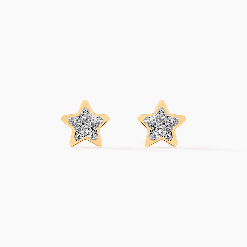 Boucles D'oreilles Puces Chirine Etoile Or Jaune - Puces Enfant | Marc Orian