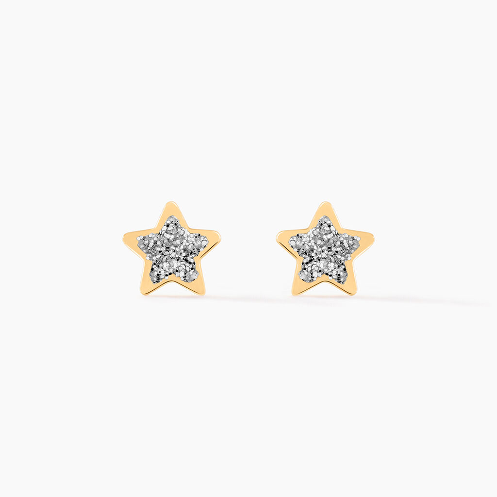 Boucles D'oreilles Puces Chirine Etoile Or Jaune - Puces Enfant | Marc Orian