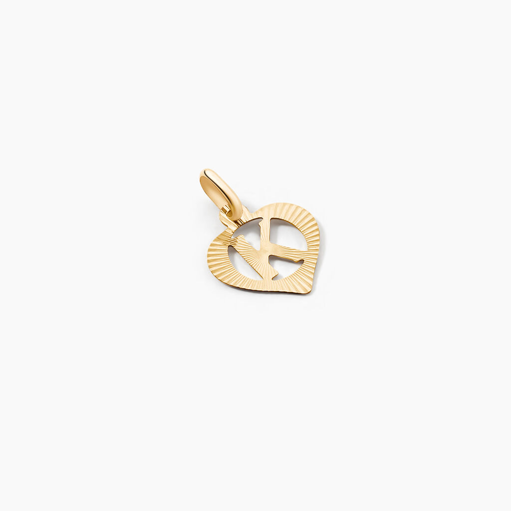 Pendentif Eudocie Coeur Lettre Or Jaune - Pendentifs Famille | Marc Orian
