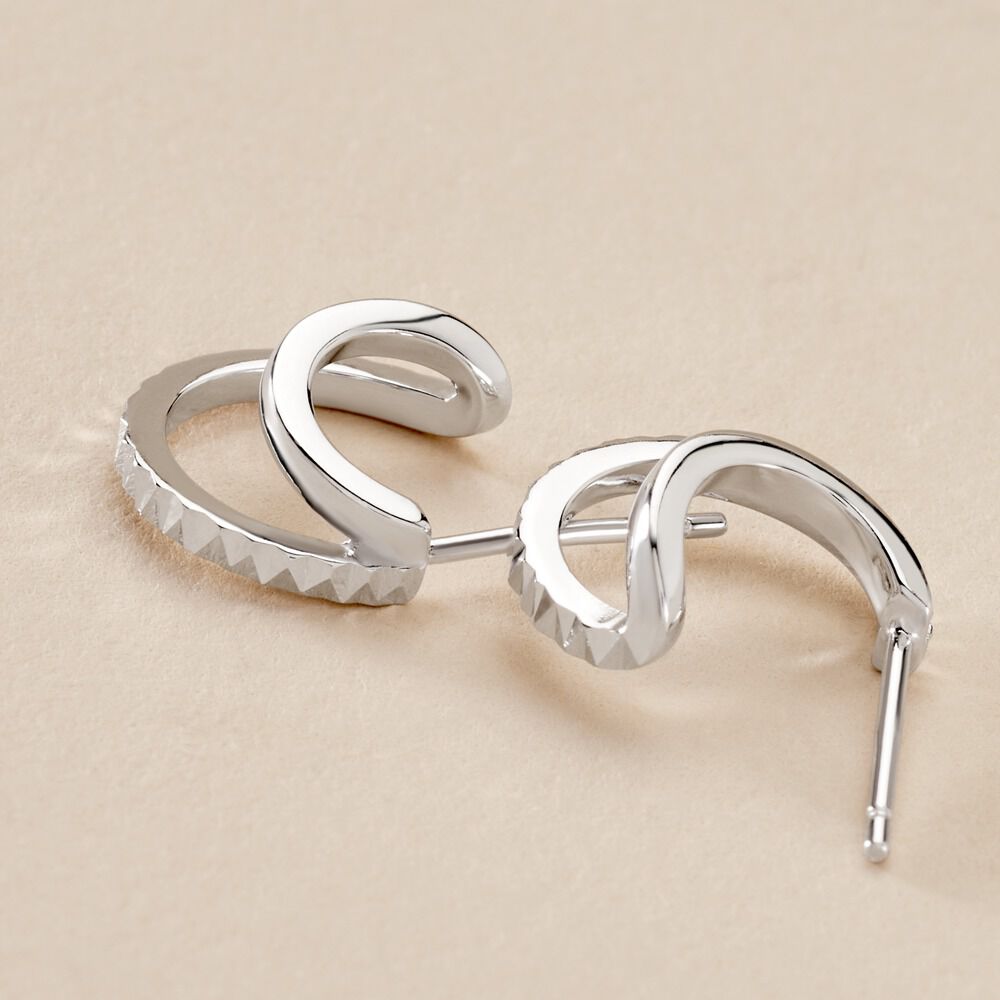 Cr&eacute;oles Lilibeth Argent Blanc - Cr&eacute;oles Femme | Marc Orian