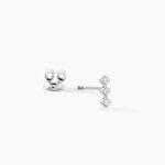 Boucles D'Oreilles Puces Sabia Argent Blanc Oxyde De Zirconium - Puces Femme | Marc Orian