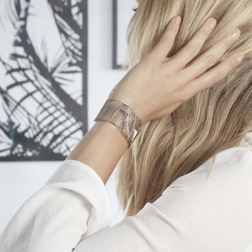 Bracelet Jonc Andor Acier Blanc - Bracelets Boheme Femme | Marc Orian