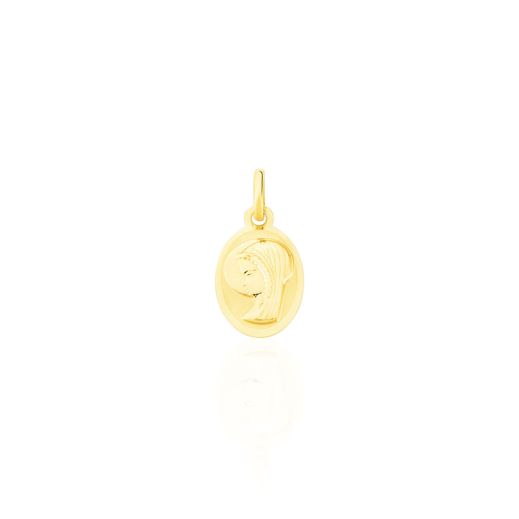 Pendentif Vierge Ovale Or Jaune - Bijoux personnalisés Famille | Marc Orian