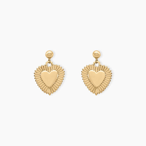 Boucles D'oreilles Pendantes Vasthie Plaque Or Jaune - Pendantes Femme | Marc Orian