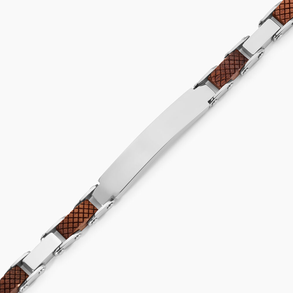 Bracelet Identit&eacute; Acier Blanc Jorg - Bracelets cha&icirc;nes Homme | Marc Orian