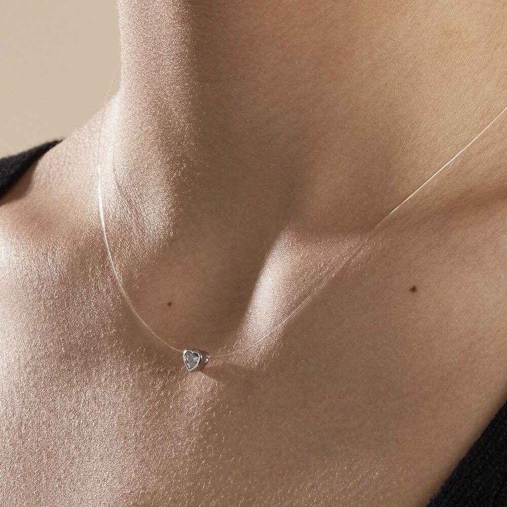 Collier Nylon Argent Blanc Oxyde - Colliers avec pierres Femme | Marc Orian