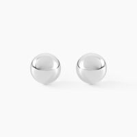 Boucles D'oreilles Puces Virgie Argent Blanc