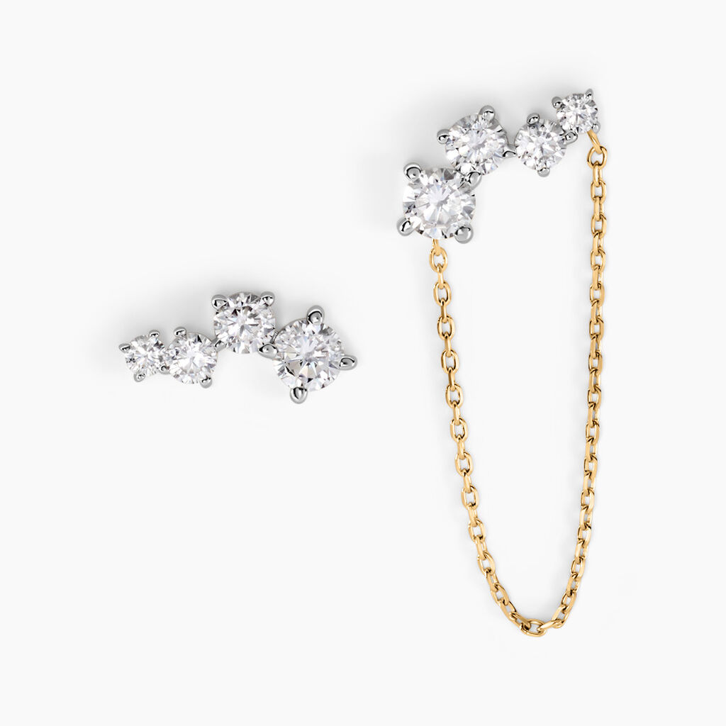 Bijoux D'oreilles Ethere Or Jaune Oxyde De Zirconium - Piercings d'oreilles Femme | Marc Orian