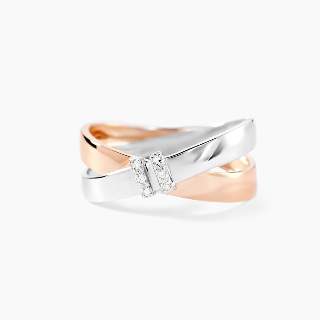 Bague Tonnia Or Bicolore Diamant - Bagues pierres pr&eacute;cieuses Femme | Marc Orian