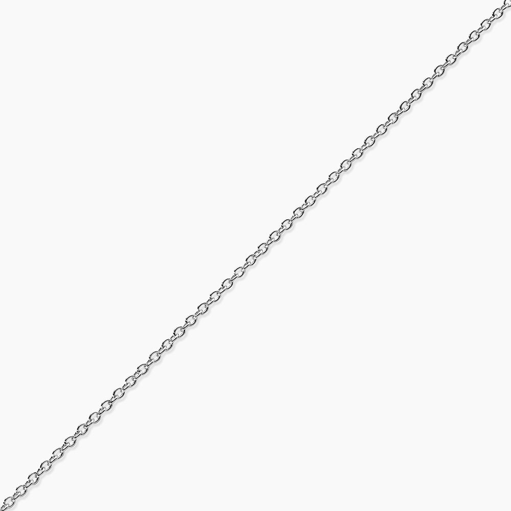 Cha&icirc;ne Ilan Maille For&ccedil;at Ronde Or Blanc - Chaines Femme | Marc Orian