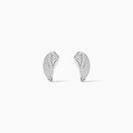 Boucles D'oreilles Puces Keily Argent Blanc - Puces Femme | Marc Orian