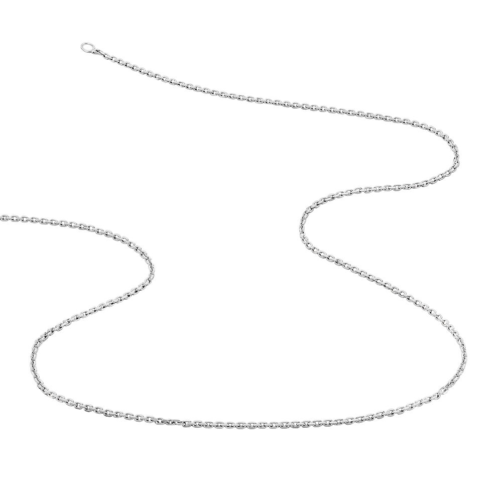 Cha&icirc;ne Claudine Maille For&ccedil;at Argent Blanc - Colliers fantaisie Femme | Marc Orian