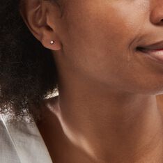 Boucles D'oreilles Puces Victoria Or Blanc Diamant - Clous d'oreilles Famille | Marc Orian