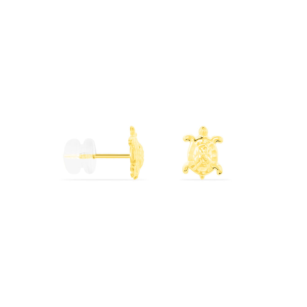 Boucles D'oreilles Puces Almahae Tortue Or Jaune - Puces Femme | Marc Orian