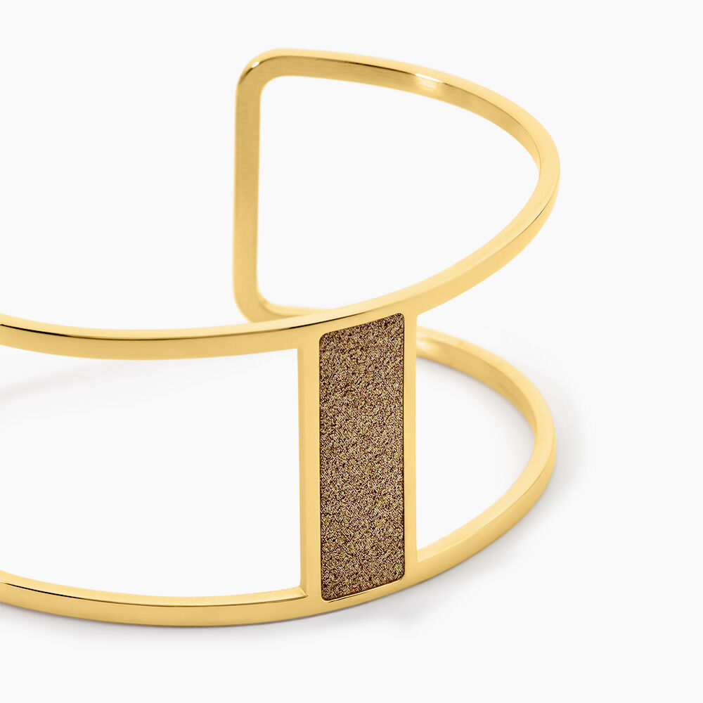 Bracelet Manchette Acier Dor&eacute; Maria - Bijoux fantaisie Femme | Marc Orian