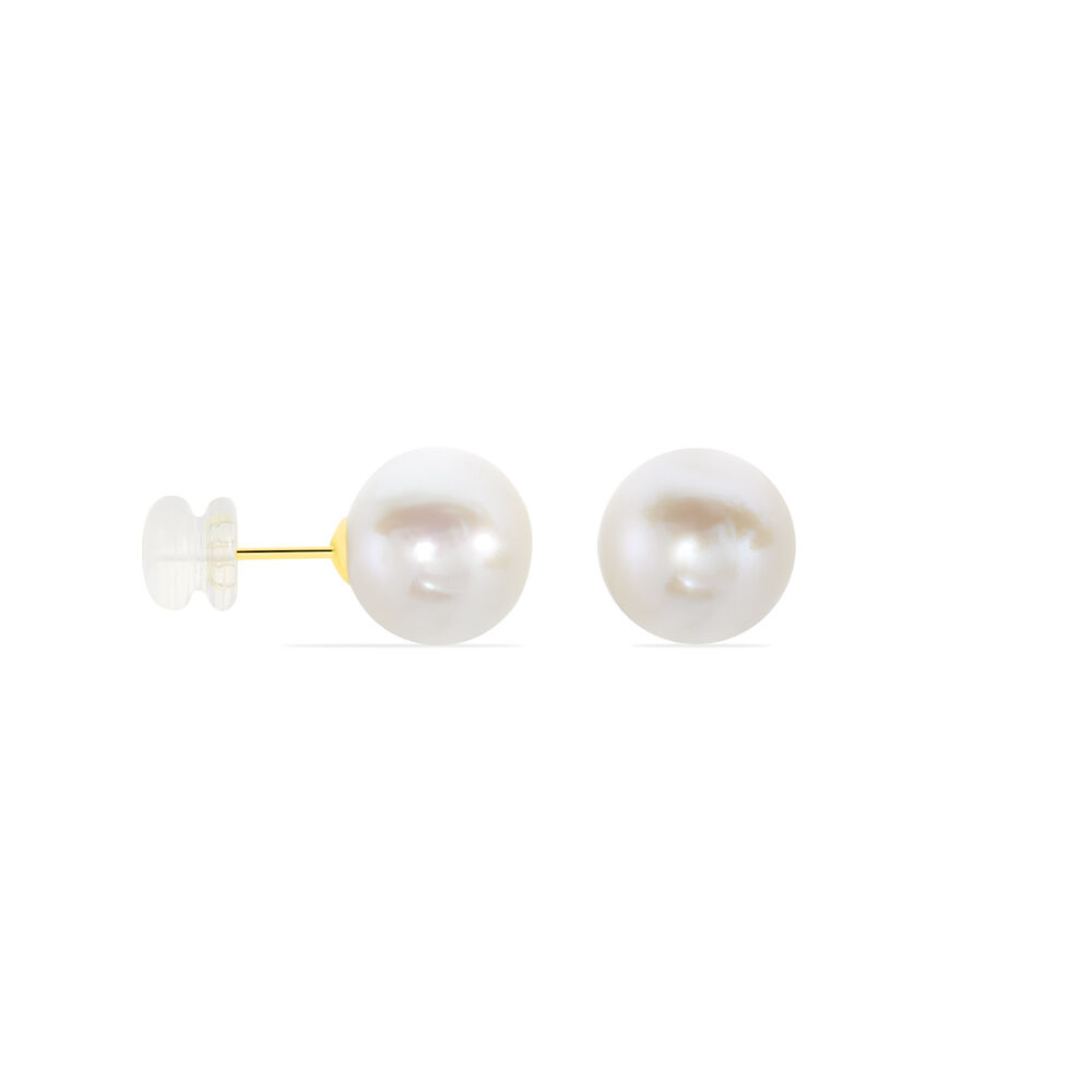 Boucles D'oreilles Puces Suki Or Jaune Perle De Culture - Boucles d'oreilles mariage Femme | Marc Orian